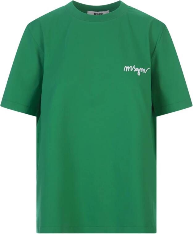 Msgm T-Shirts Groen Dames