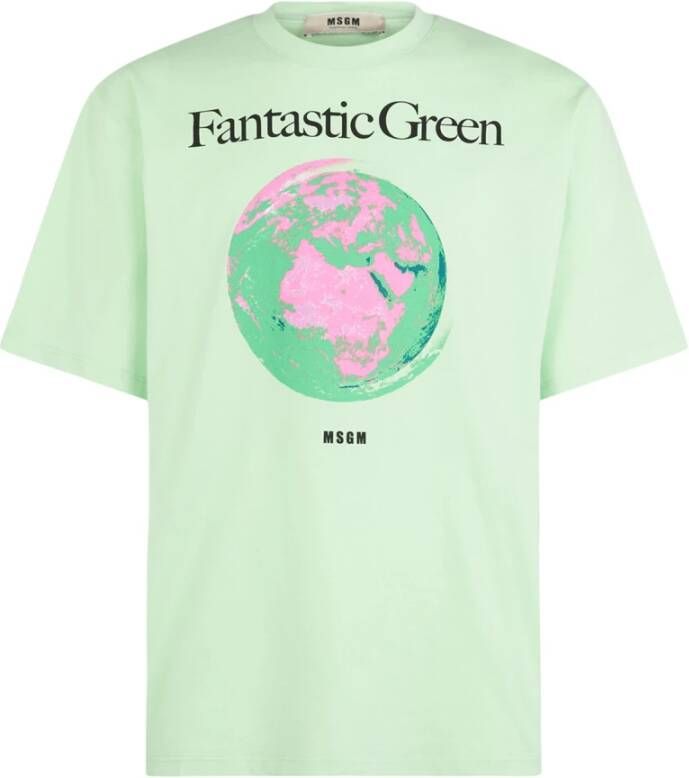 Msgm T-shirts Groen Heren