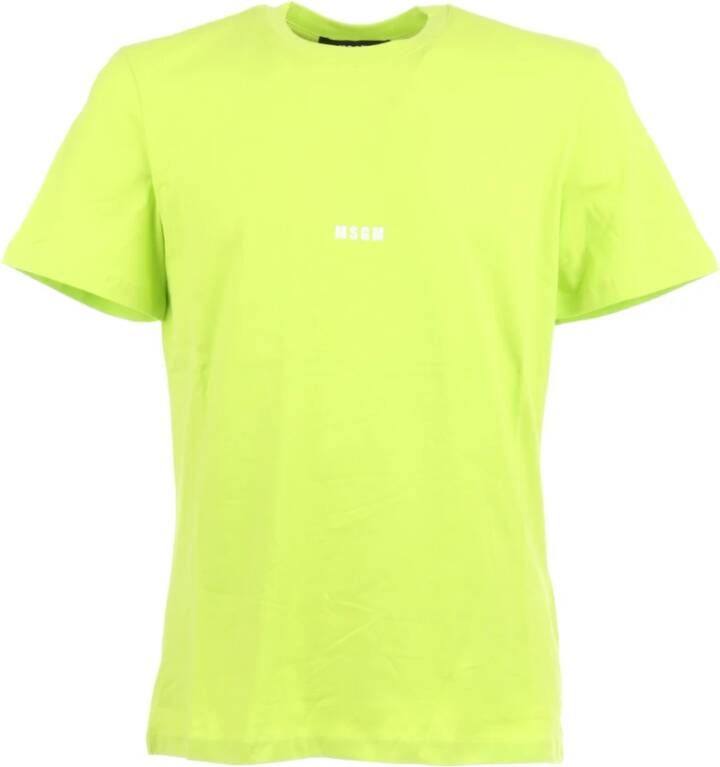 Msgm T-Shirts Groen Heren