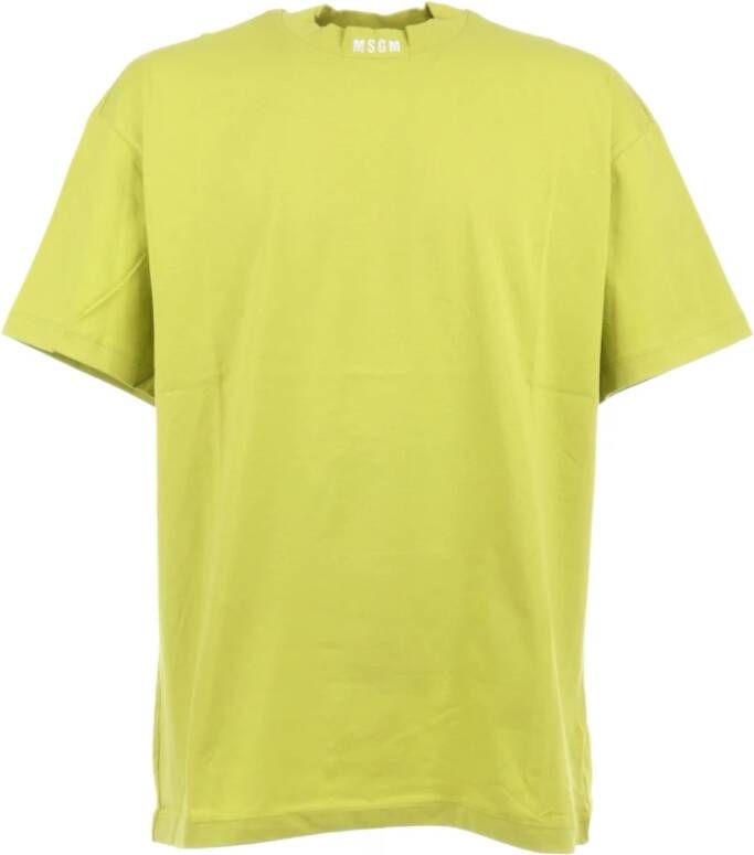 Msgm T-Shirts Groen Heren