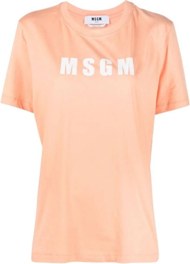 Msgm T-shirts Oranje Dames