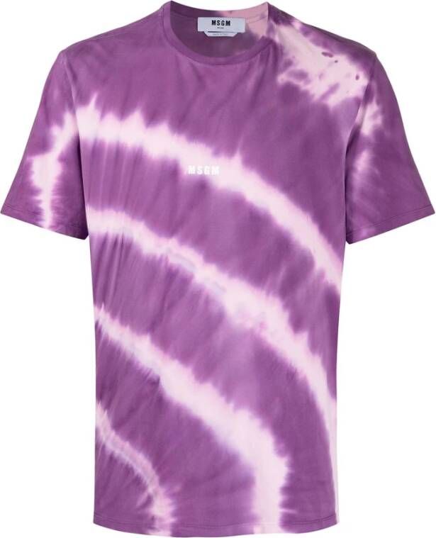 Msgm T-shirts Purple Heren