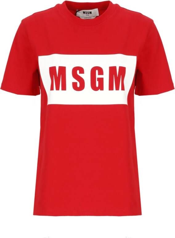 Msgm T-Shirts Rood Dames