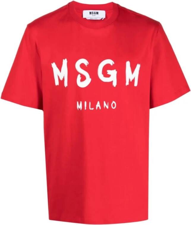 Msgm T-Shirts Rood Heren