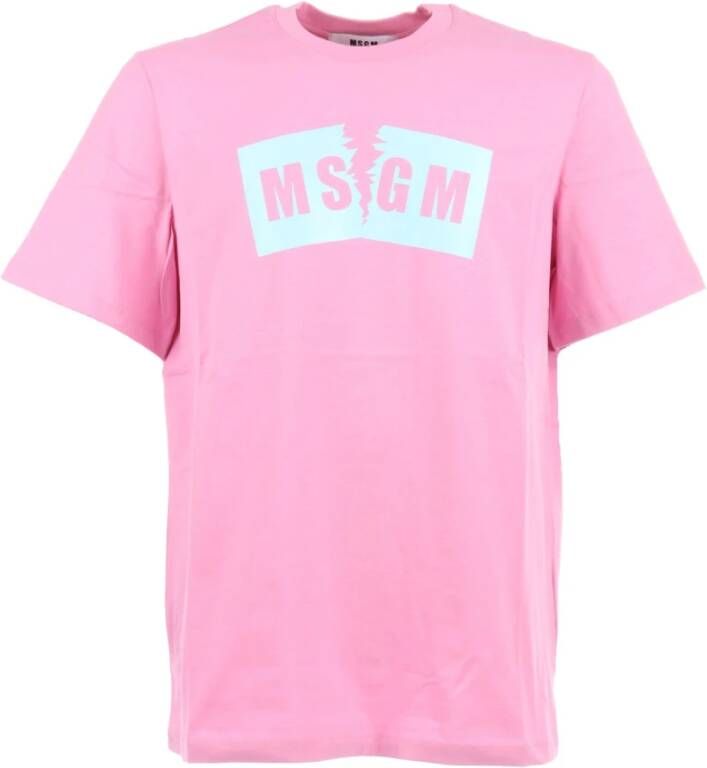 Msgm T-Shirts Roze Heren