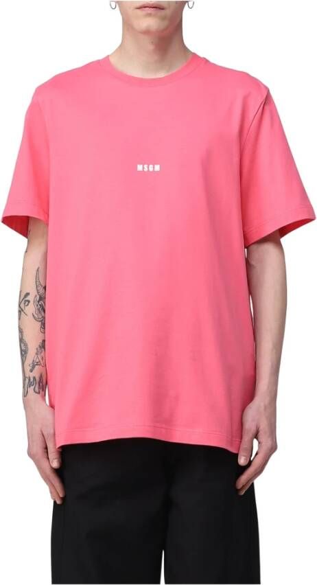Msgm T-Shirts Roze Heren