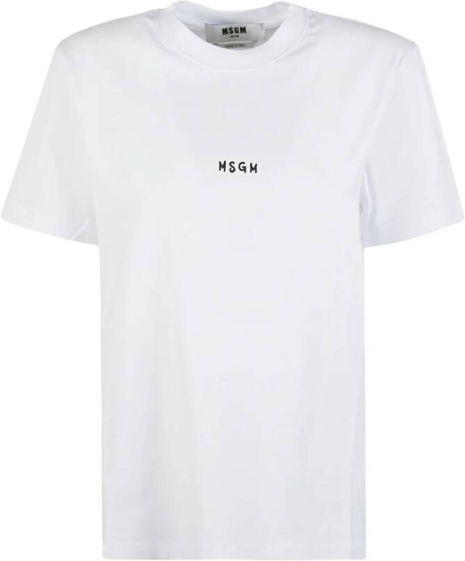Msgm MM Mini Logo T-shirt White Dames