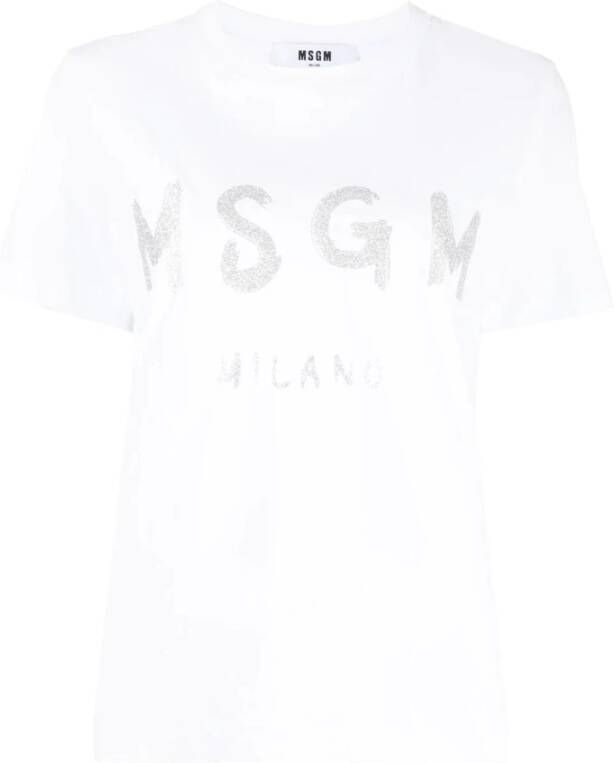 Msgm Witte T-shirts en Polos White Dames
