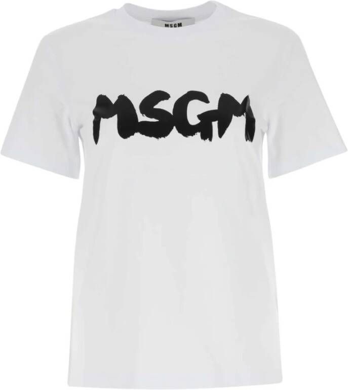 Msgm Wit katoenen t-shirt Wit Dames