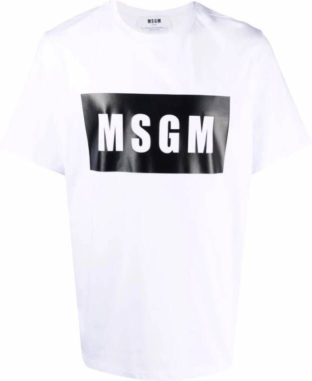 Msgm T-Shirts White Heren