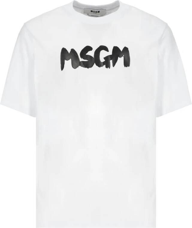 Msgm Witte T-shirts en Polos White Heren