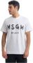 Msgm Logo-print Wit Katoenen T-shirt White Heren - Thumbnail 5