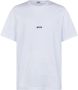 Msgm Katoenen T-shirt met Bedrukt Logo White Heren - Thumbnail 5