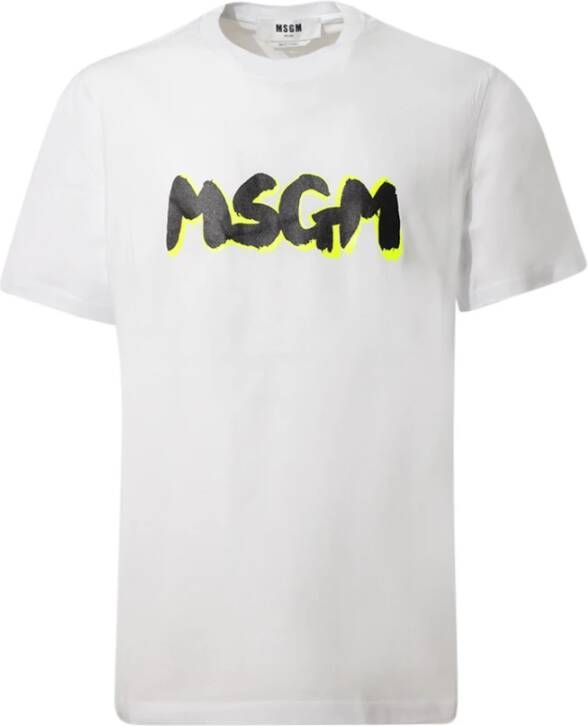Msgm T-Shirts Wit Heren