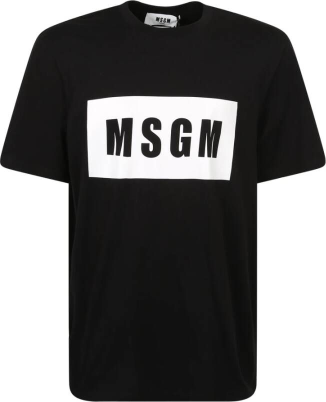 Msgm T-Shirts Zwart Heren