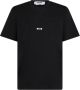 Msgm Katoenen T-shirt met Bedrukt Logo Black - Thumbnail 1