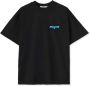 Msgm Contrasterend Logo Print T-Shirt met Verhoogde Letters Black Heren - Thumbnail 1