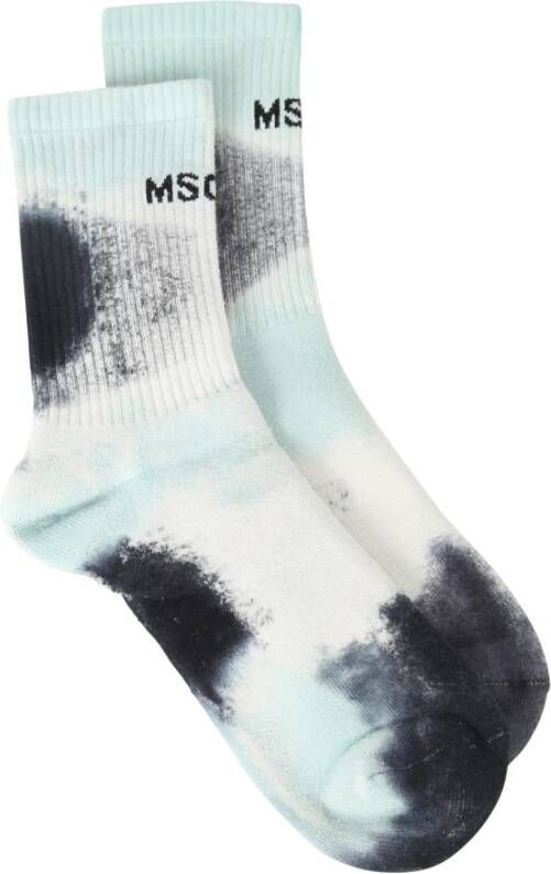 Msgm Tie-dye print sokken White Heren