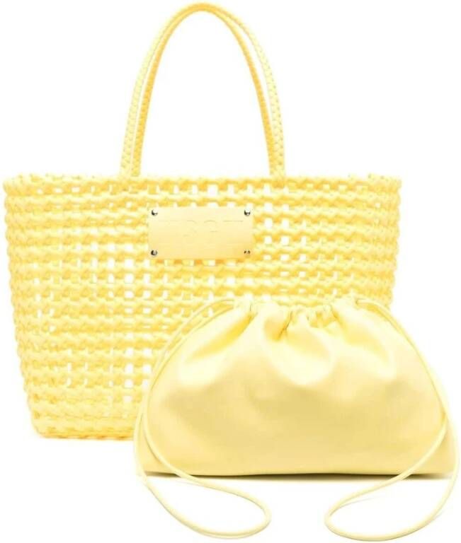 Msgm Tote Bags Yellow Dames