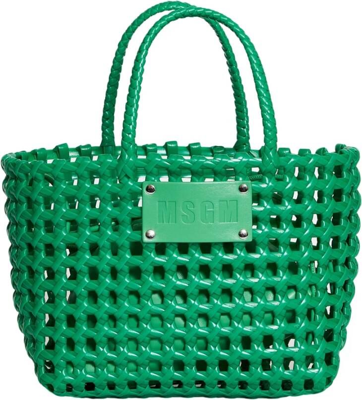 Msgm Tote Bags Groen Dames