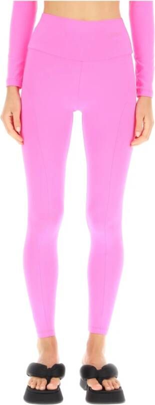 Msgm Athleisure Leggings met Logo Detail Pink Dames