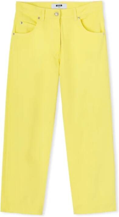 Msgm Trousers Yellow Dames