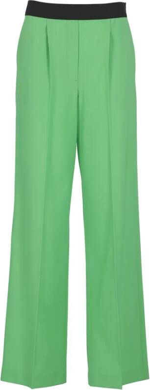 Msgm Trousers Green Groen Dames