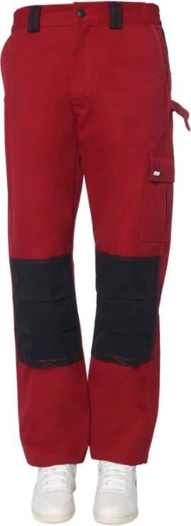 Msgm Tweekleurige broek Rood Heren