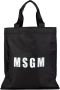 Msgm Verticale Shopper met Contrast Logo Zwart Dames - Thumbnail 1