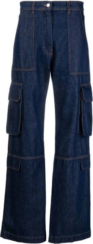 Msgm wide-leg cargo jeans Blauw Dames