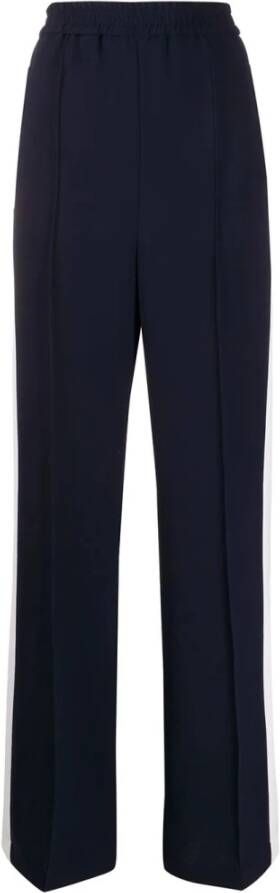 Msgm Wide Trousers Blauw Dames