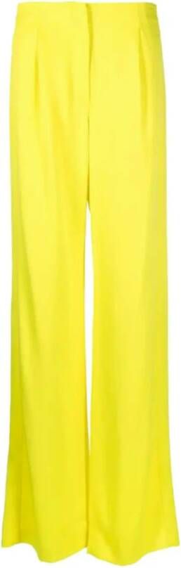 Msgm Wide Trousers Geel Dames