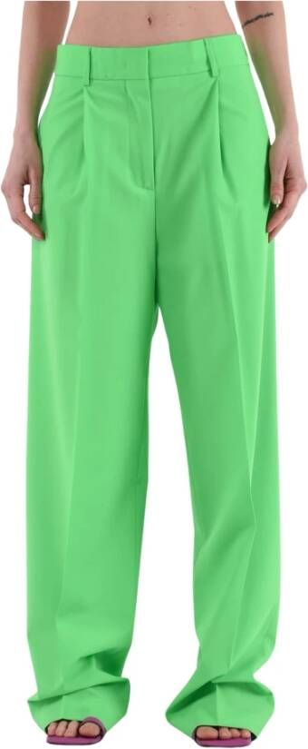 Msgm Wide Trousers Groen Dames