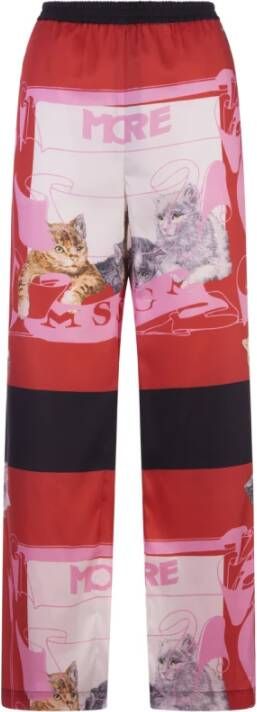 Msgm Wide Trousers Rood Dames