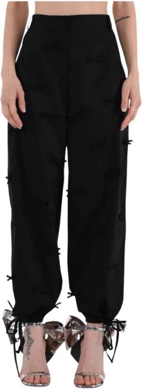 Msgm Slim-fit Trousers Zwart Dames