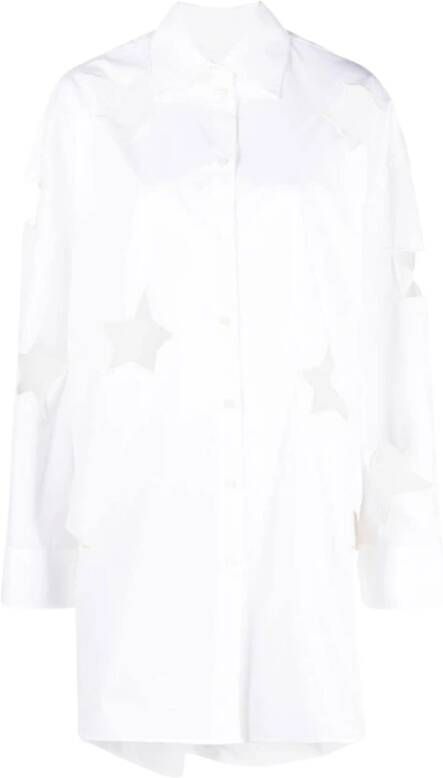 Msgm Wit Poplin oversized shirt Wit Dames
