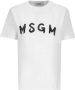 Msgm Witte Katoenen T-shirt met Logo White Dames - Thumbnail 1