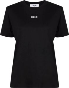 Msgm Zwart katoenen t-shirt Zwart Dames