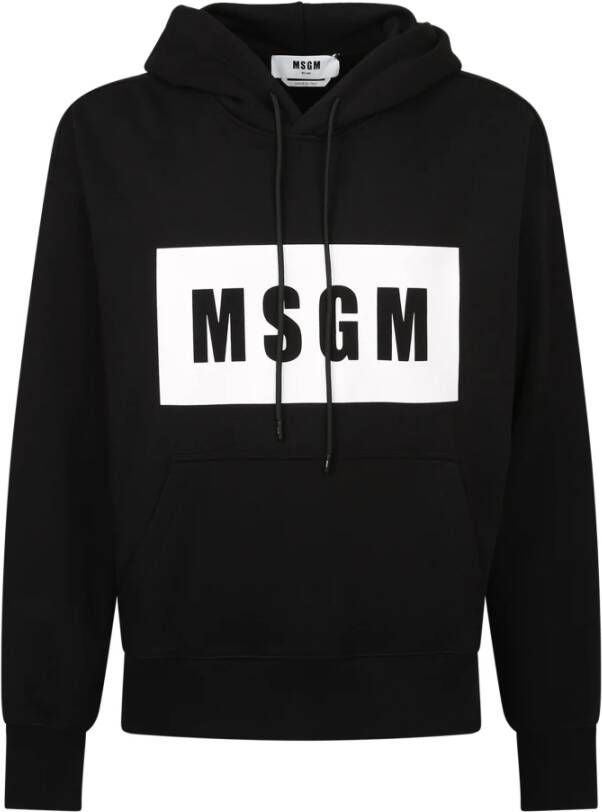 Msgm Zwarte Hoodie voor Heren Zwart Heren