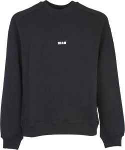 Msgm Zwarte Logo Sweaters Zwart Heren