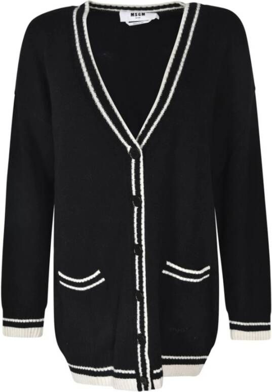 Msgm Zwarte Maglia Shirt Zwart Dames