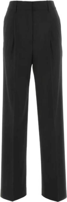Msgm Zwarte stretch wollen broek Zwart Dames
