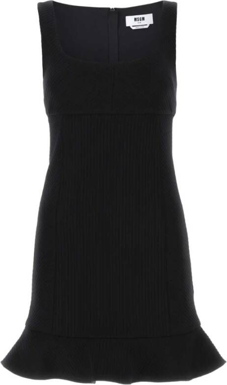 Msgm Zwarteylon mini -jurk Zwart Dames