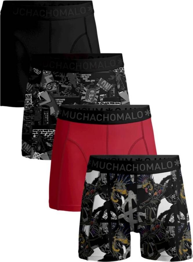 Muchachomalo 4-pack boxer Zwart Heren