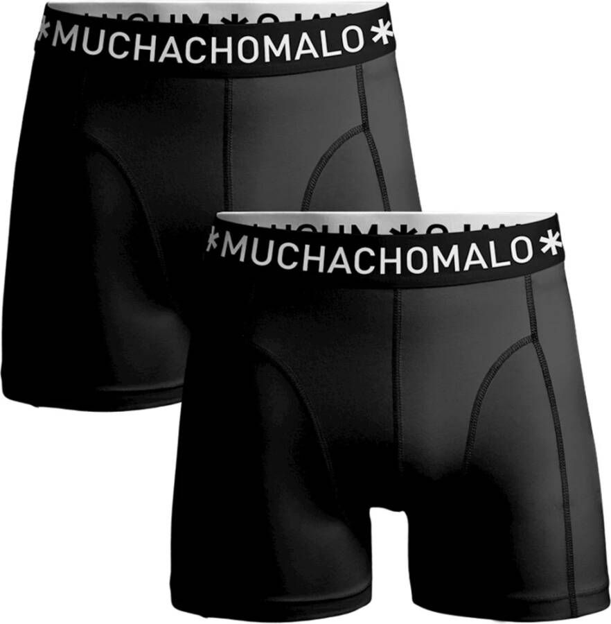 Muchachomalo Boxershorts 2-pack microvezel Zwart Heren