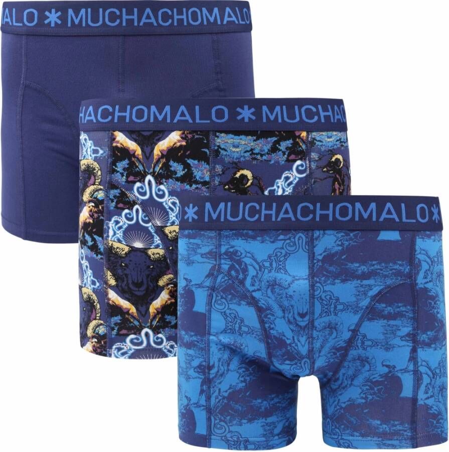Muchachomalo Boxershorts 3-Pack Goat Blauw Heren