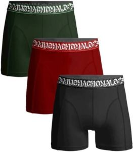Muchachomalo Boxershorts 3-Pack Solid 379 Groen Heren