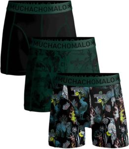Muchachomalo Boxershorts 3-Pack Animo Zwart Groen Heren