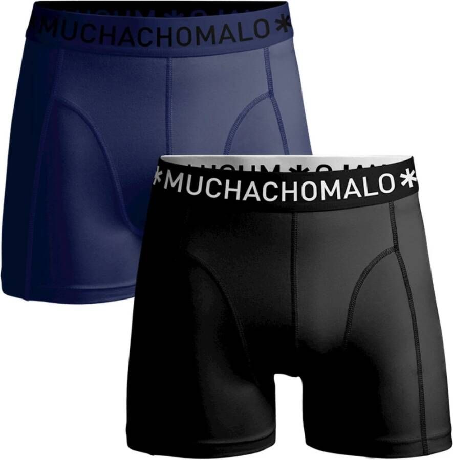 Muchachomalo Boxershorts MicroFiber 2-Pack Zwart Navy Zwart Heren