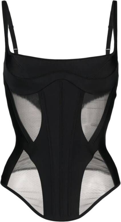 Mugler Body Zwart Dames